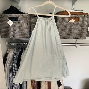 Washed denim girls dress